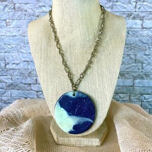Polymer Clay Necklace One of a Kind Piece Lightweight Tinker Bead Designs